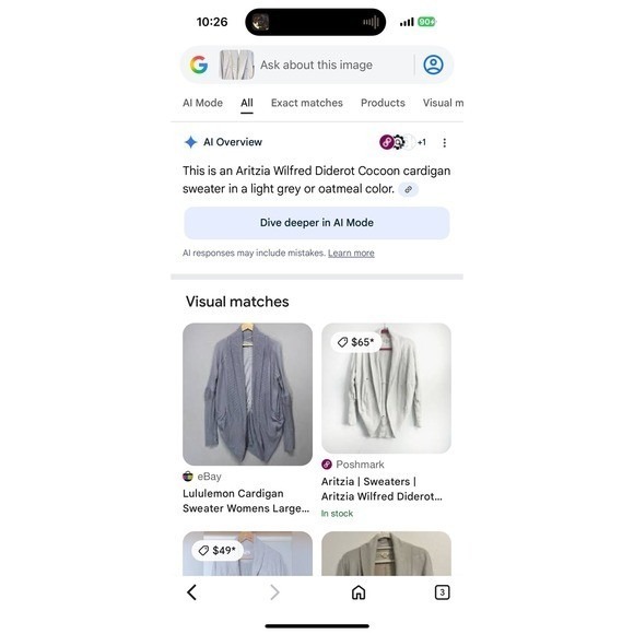 Aritzia Wilfred Beige Diderot Cocoon Open Front Studded Detail Cardigan - Small - Picture 8 of 8